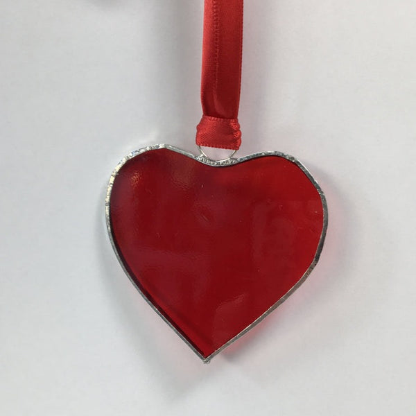 Red stained glass heart