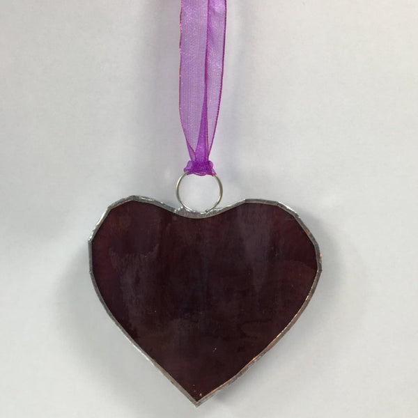 Amethyst Stained Glass Heart