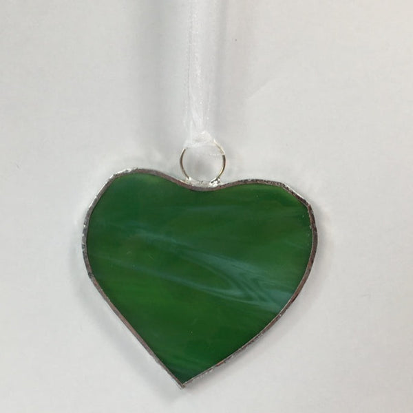 Green Stained Glass Heart
