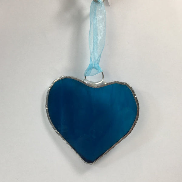 Blue hanging heart