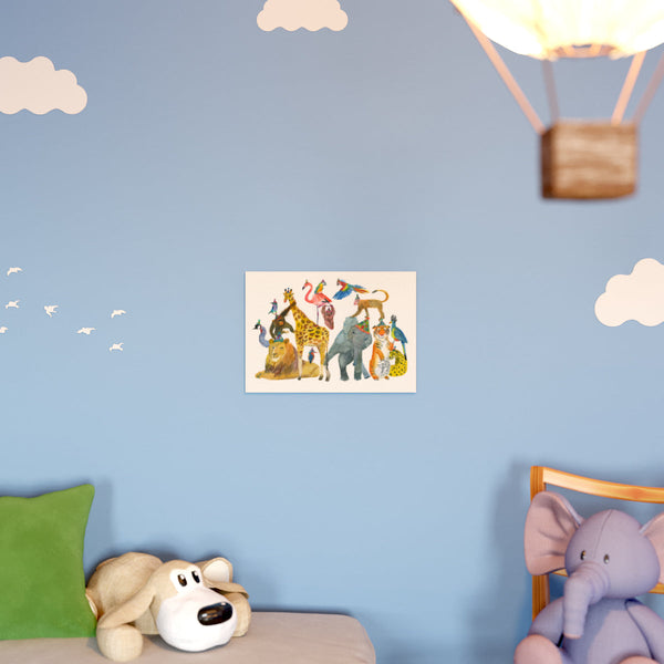 Party Animals Print by Rosie Webb