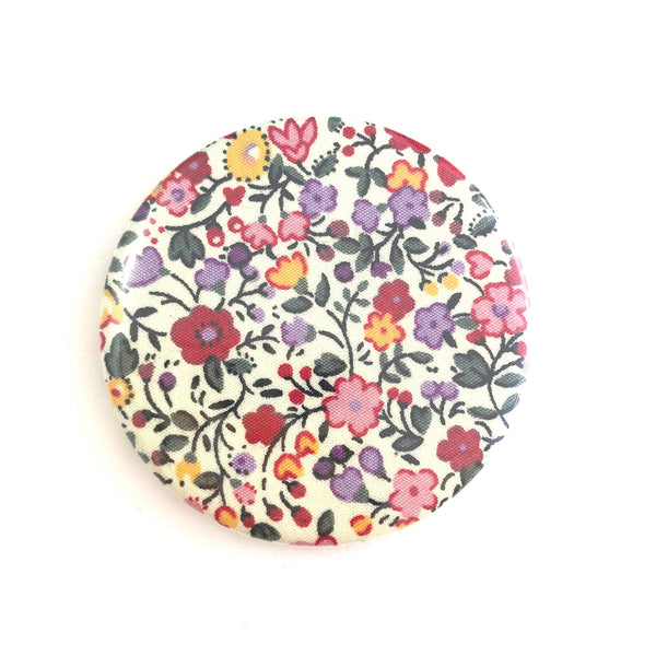 Pocket Mirror with floral backing