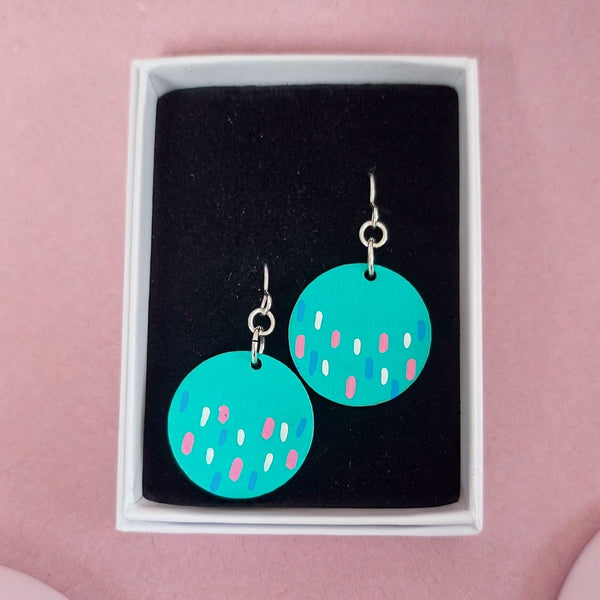 Aqua drop earrings