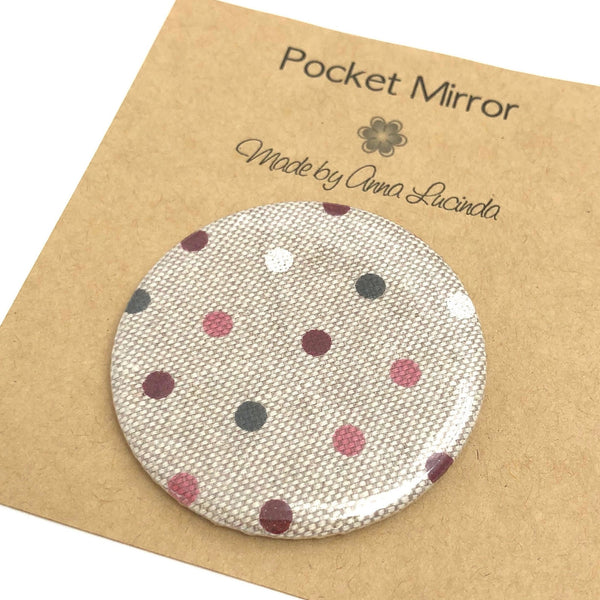 polka dot pocket mirror