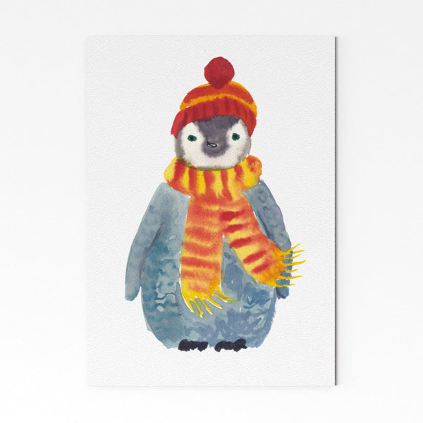 Penguin Art Print watercolour