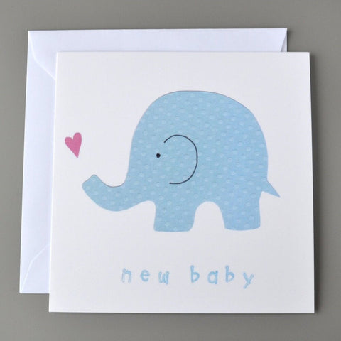 New Baby Blue Elephant Card
