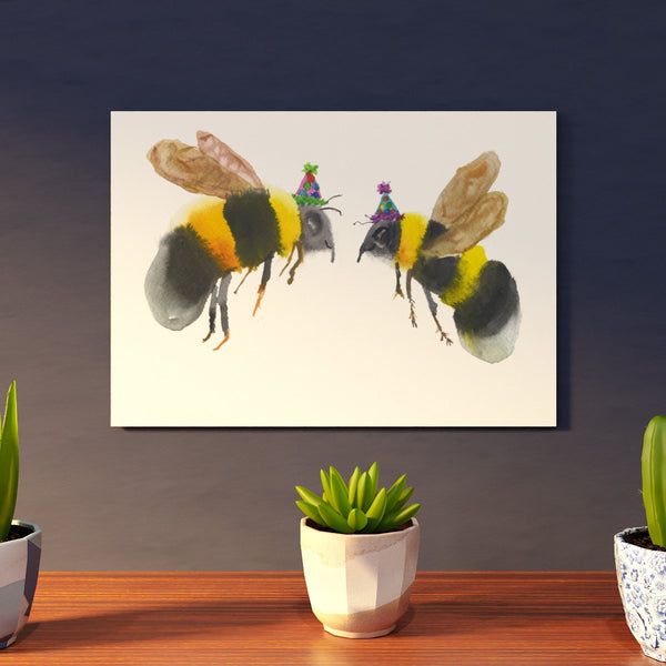 Bee watercolour painting by Rosie Webb at Eclectic Gift Shop