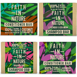 Conditioner Bar and Shampoo Bar, 100% Natural Origin, No SLS or parabens