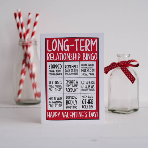 Long-Term Relationship Bingo Valentines Day Card