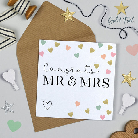 Congrats Mr & Mrs wedding card