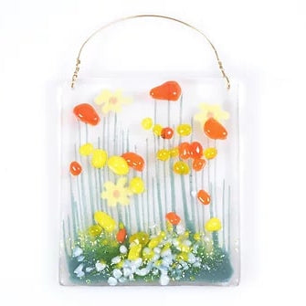 Handmade Fused Glass Daffodil Token