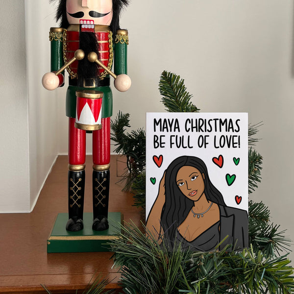 Maya Jama Christmas A6 Card