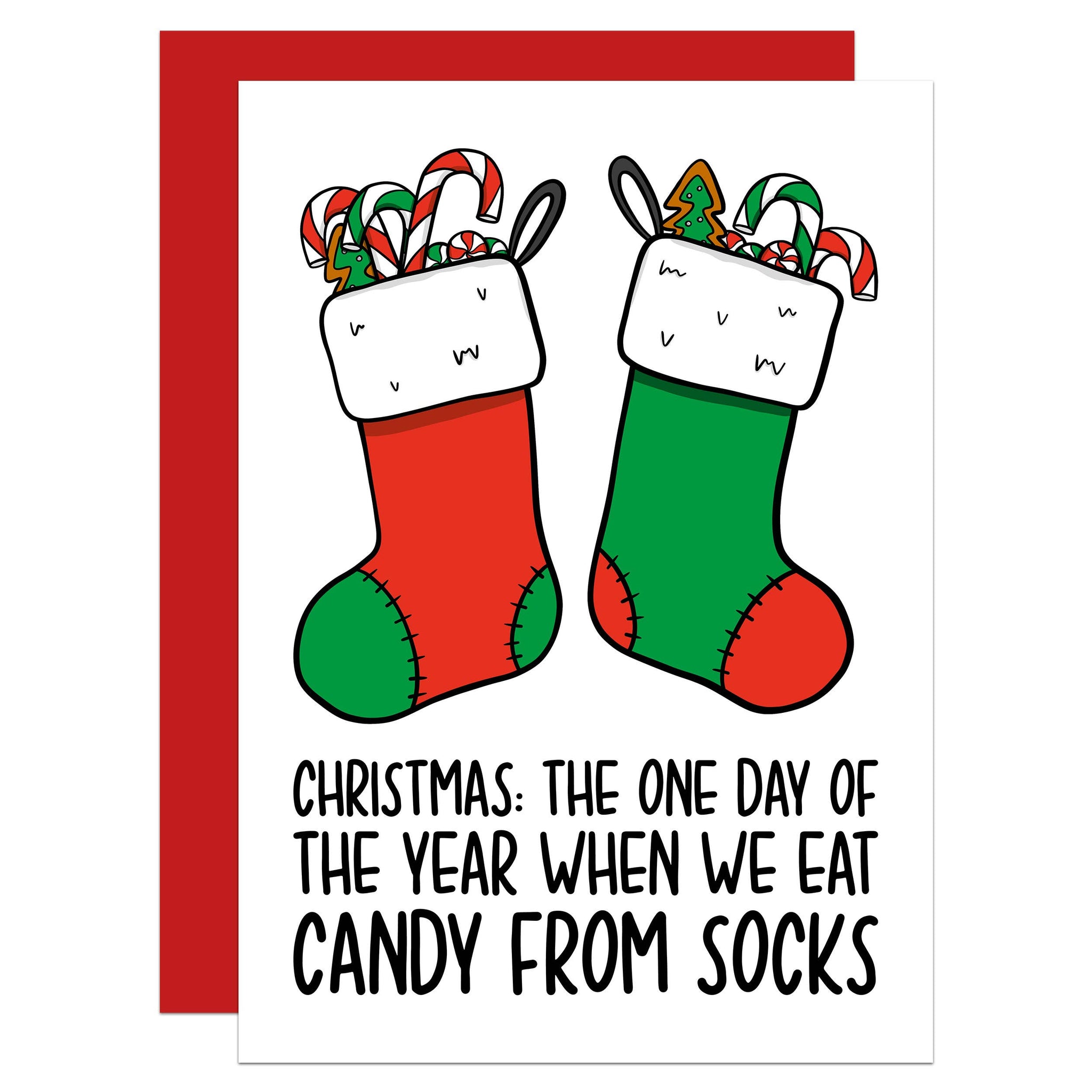 Stocking Christmas A6 Card