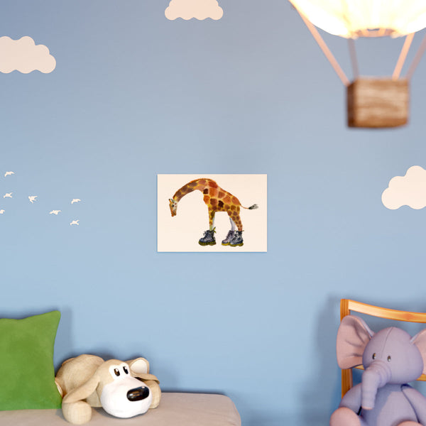 Giraffe in Boots Print
