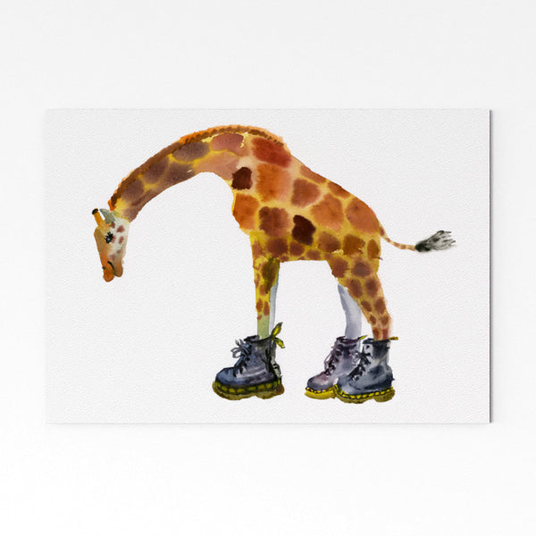 Giraffe in Boots Print