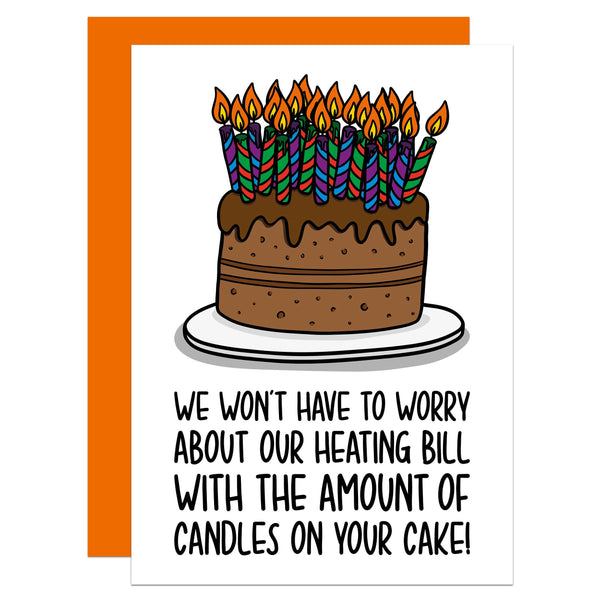 Heating Bill Candles Birthday Card