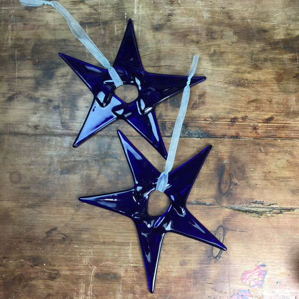 Glass Star Hanging Decorations