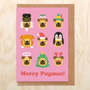 Pug Christmas Card