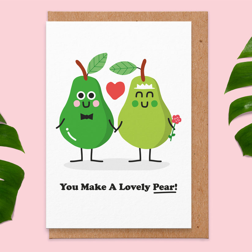 Pear Wedding Card