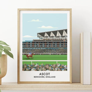 Ascot Berkshire Print - Horse Racing Gifts Poster 