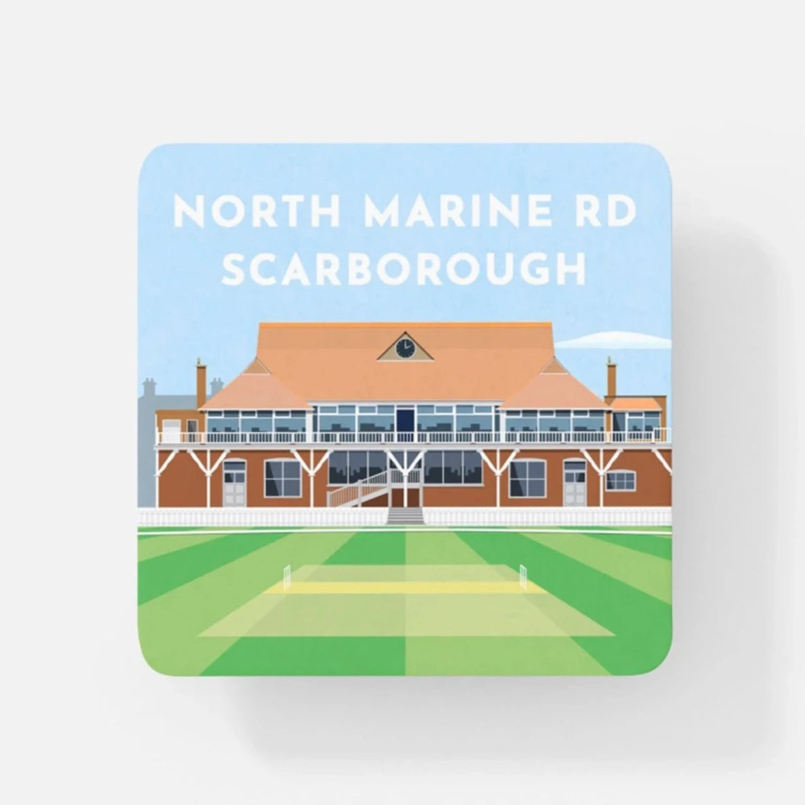 North Marine Rd Scarborough Coaster for Cricket Fan