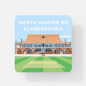 North Marine Rd Scarborough Coaster for Cricket Fan