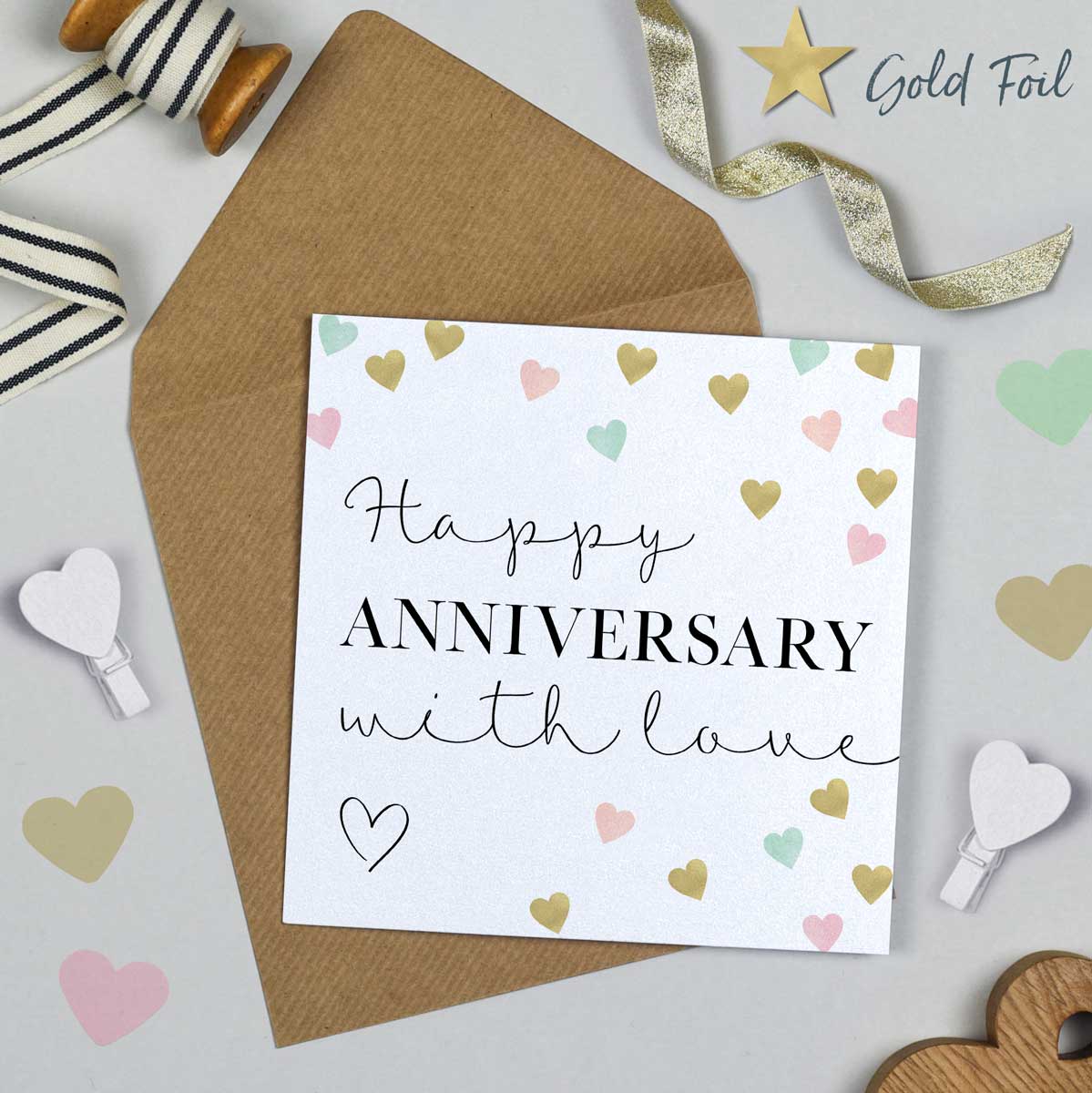 Gold Wedding Anniversary Card