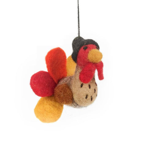 Handmade Felt Turkey Hanging Christmas Decoration