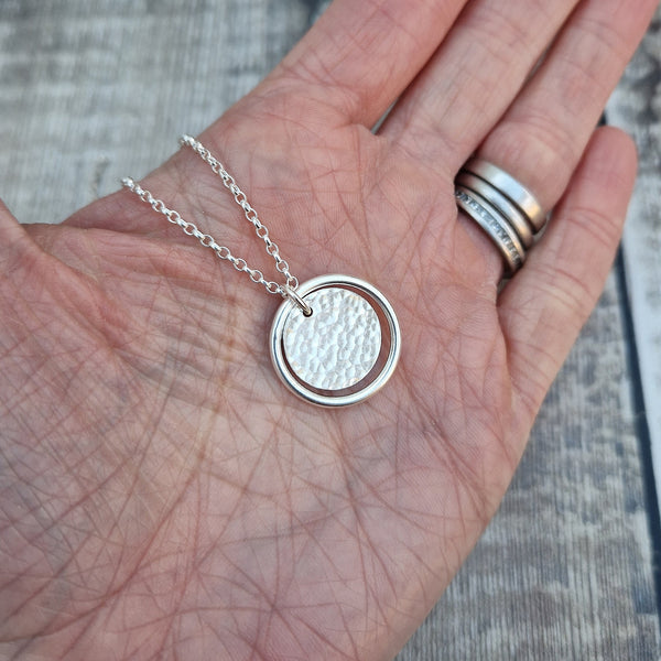 Sterling Silver Hammered Necklace