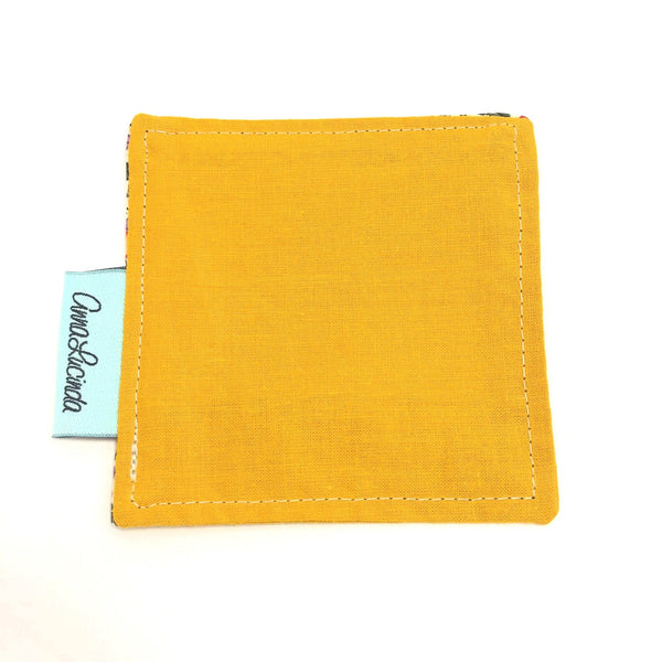 Yellow fabric bookmark