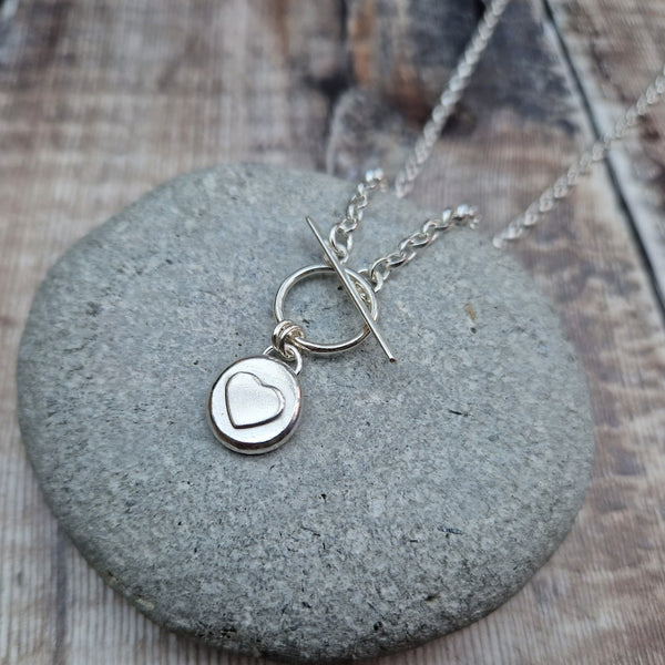 Silver heart necklace