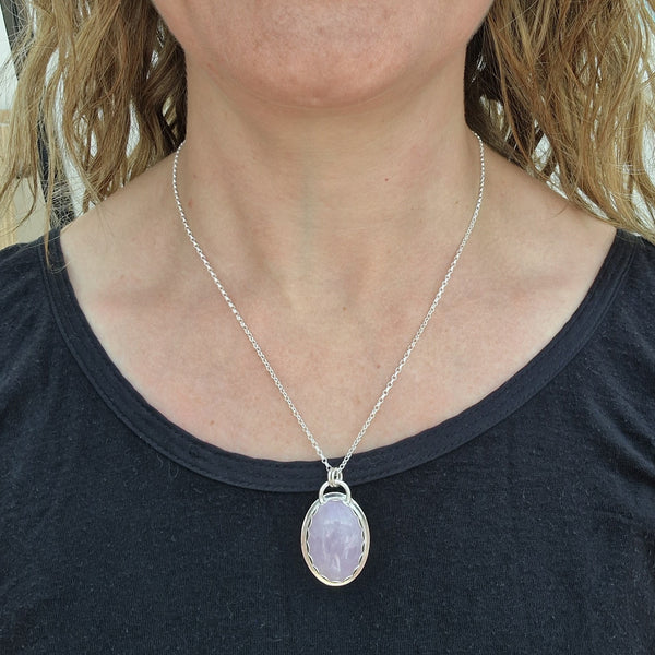 Amethyst Necklace with sterling silver chain