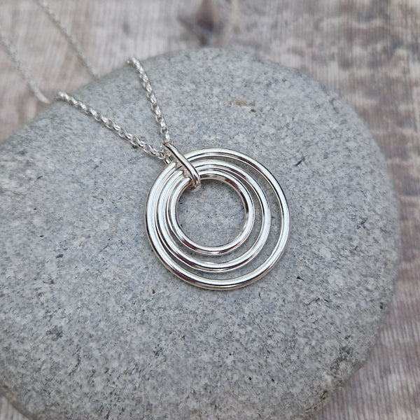 Handmade sterling silver necklace, made in England