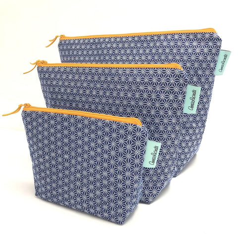 Japanese fabric design wash bag gift set