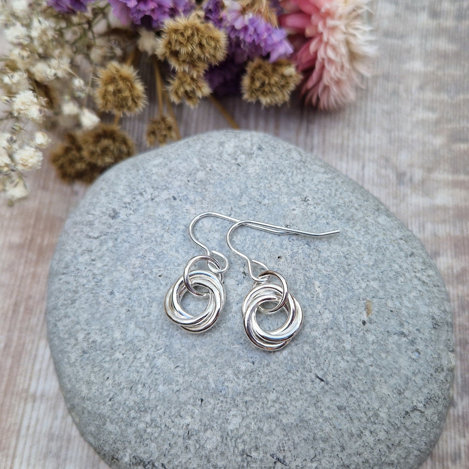 Silver Russian Ring Earrings - Main Image