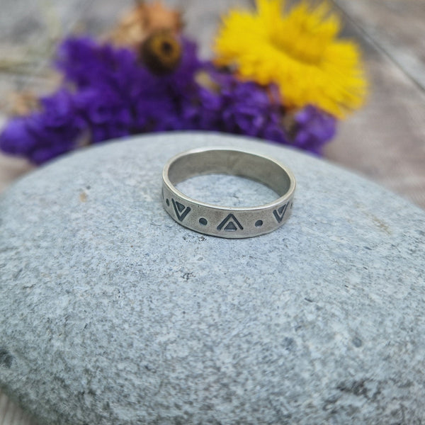 Stamped Ring handmade in Bristol