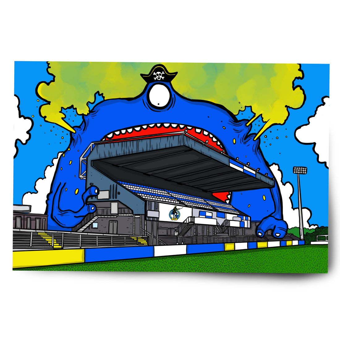 Bristol Rovers Pirates Art Print at the Memorial Stadium