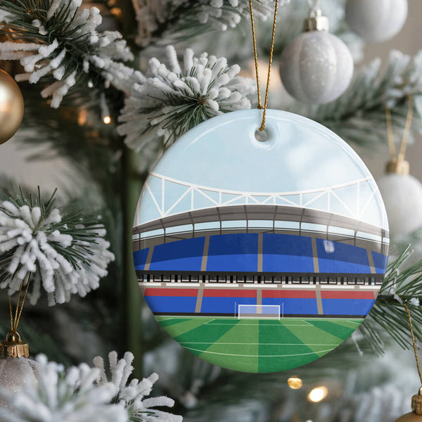 Any Football Stadium Illustrated Christmas Bauble Decoration