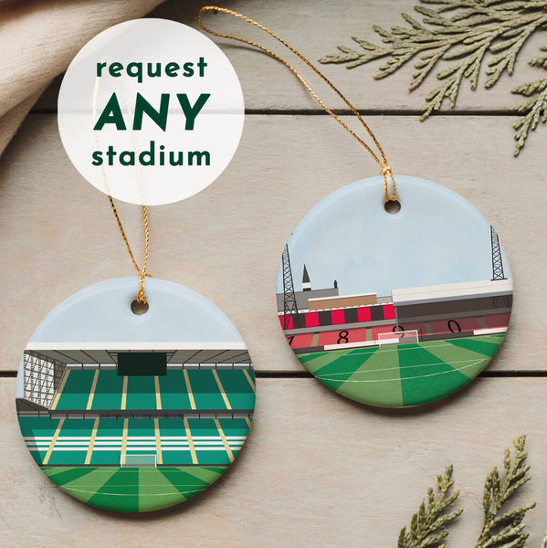 Any Football Stadium Illustrated Christmas Bauble Decoration