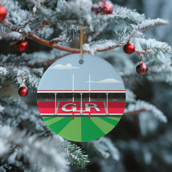 Any Rugby Stadium Illustrated Christmas Decoration