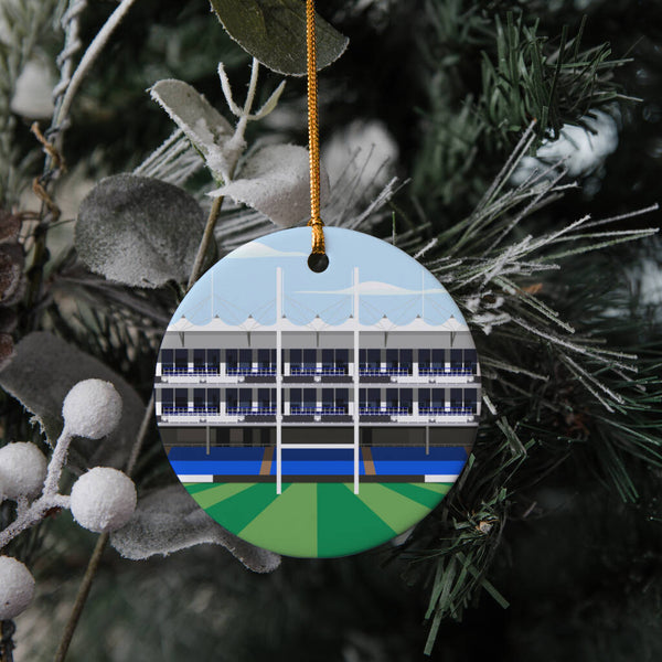Any Rugby Stadium Illustrated Christmas Decoration