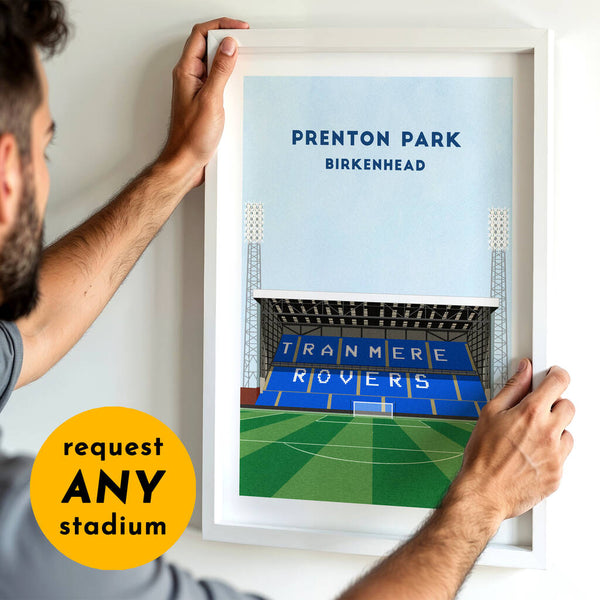 Print of any Football Stadium, framed or unframed