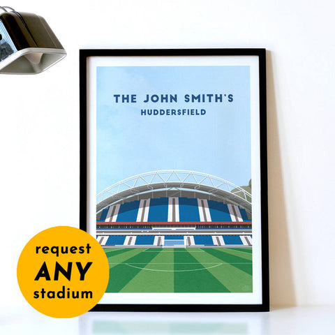 Print of any Football Stadium, framed or unframed