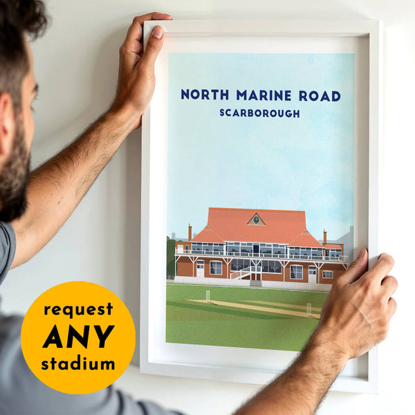 Print of any Cricket Ground, framed or unframed