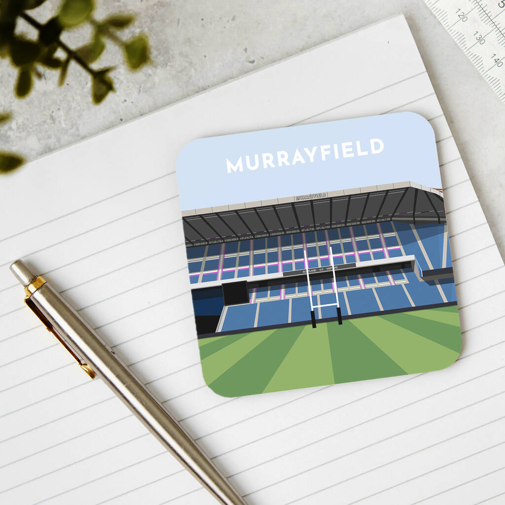 Contemporary Rugby Stadium Coaster Gift, Mix And Match Set