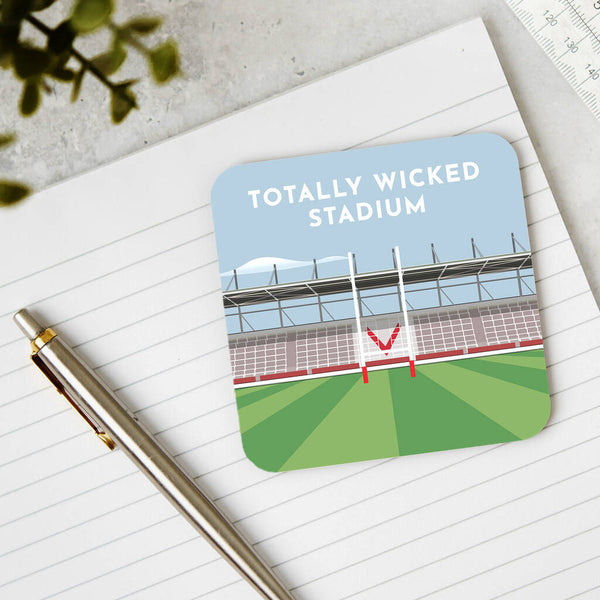 Contemporary Rugby Stadium Coaster Gift, Mix And Match Set