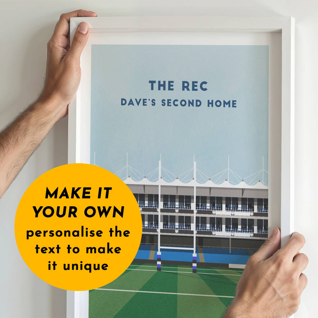 Rugby Stadium Art Print, any team or stadium – Eclectic Gift Shop