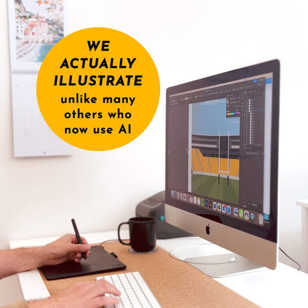 Print of any Rugby Stadium, framed or unframed