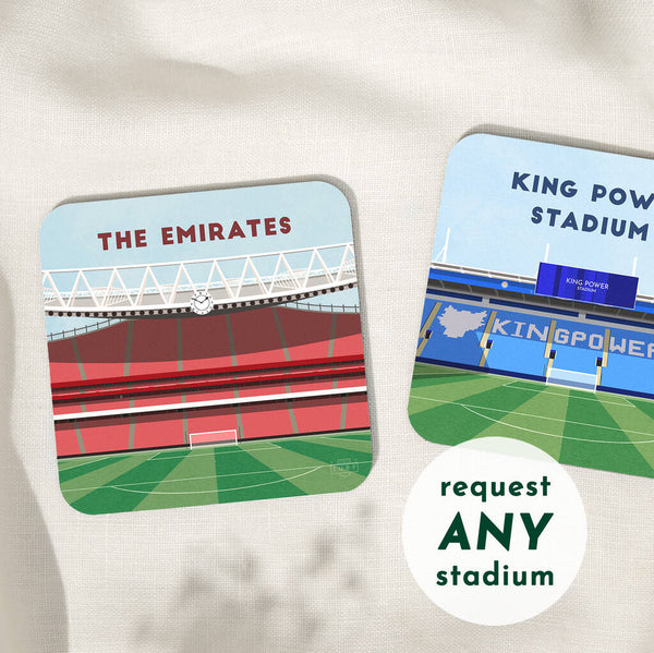 Contemporary Football Stadium Coaster Gift, Mix And Match Set