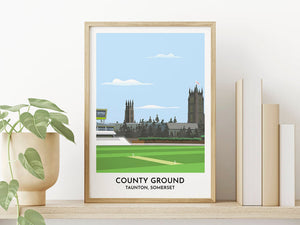 County Ground, Taunton, Somerset, Art Print